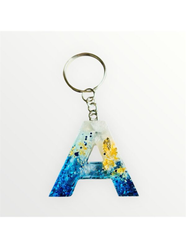 Personalised Initial Resin Keychain