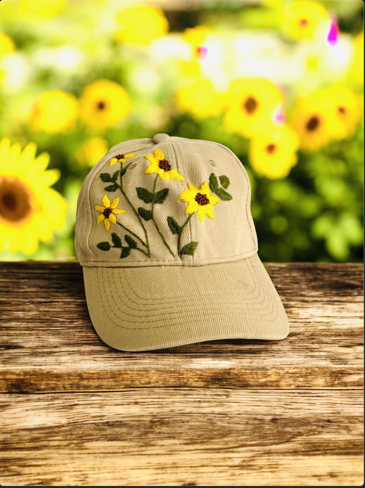 Embroidered Floral Baseball Caps