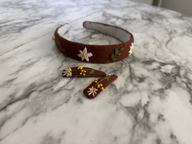 Hand Embroidered Floral Headband - Image 5