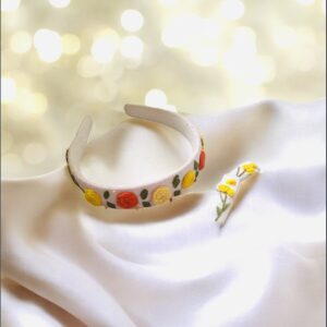 Handmade Floral Hair Clip & Headband set