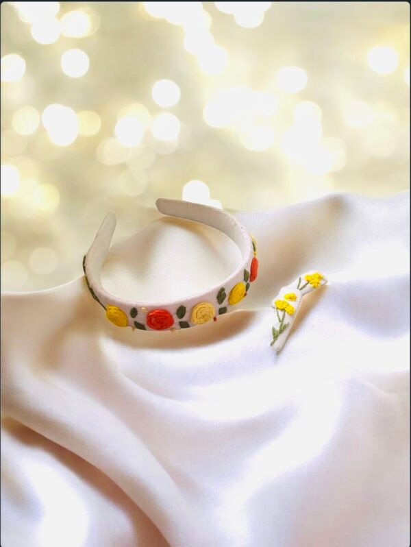 Handmade Floral Hair Clip & Headband set