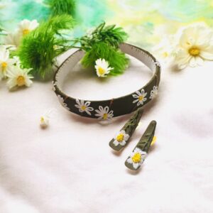 Handmade Hair Clip & Headband set.
