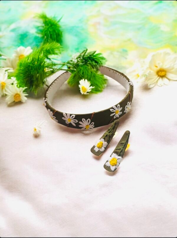 Handmade Hair Clip & Headband set.